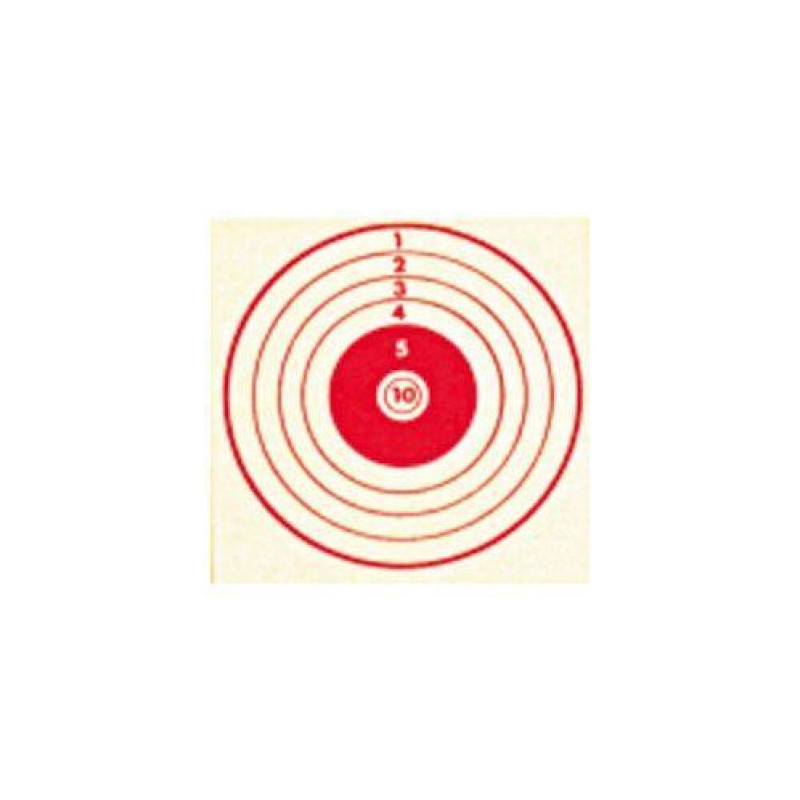 Cibles COURT 10x10 Rouge X100