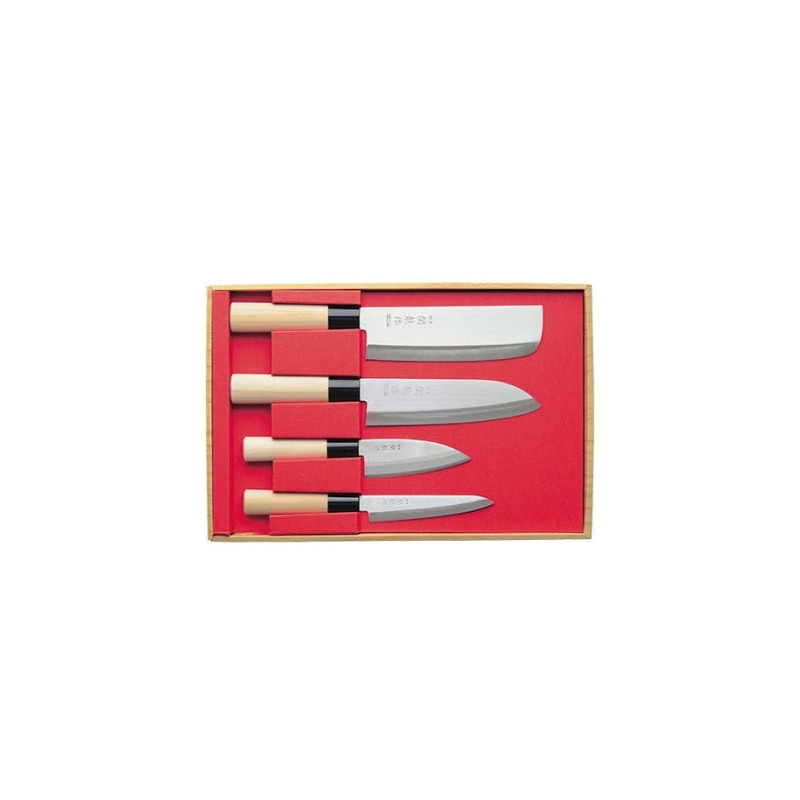 Coffret Couteau Sekiryu Nakiri & Santoku & Small Deba & Petty - 4pcs