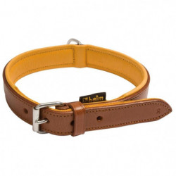 Collier cuir doublé -...