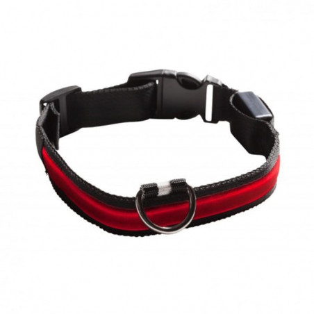 Collier lumineux Num'Axes USB rechargeable rouge