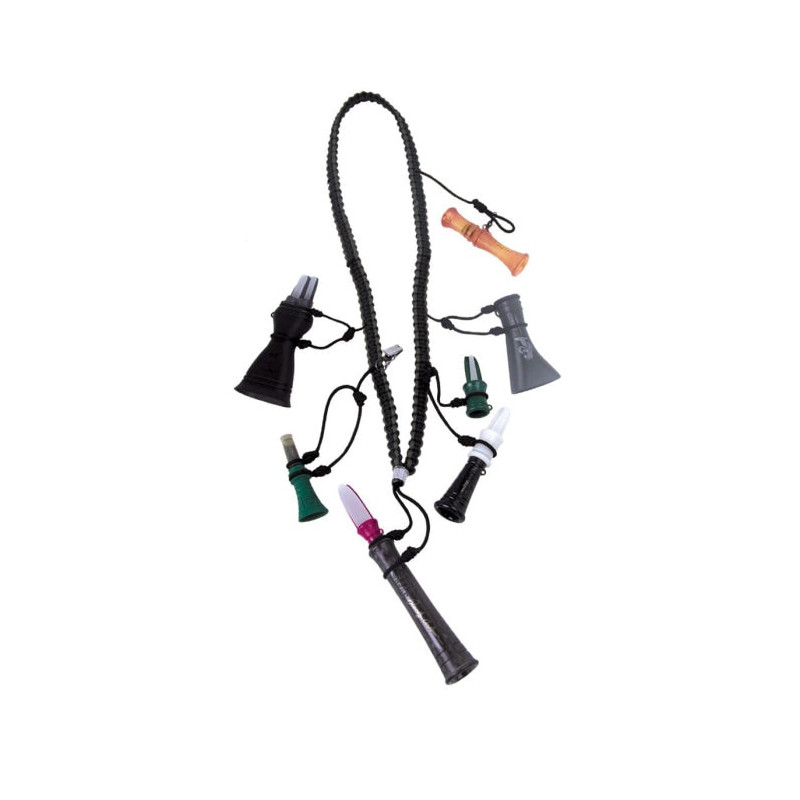 Collier Porte Appeaux Primos en Corde Tressée - pour 11 Appeaux