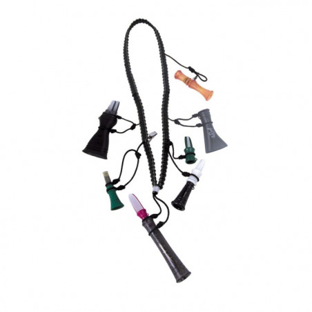 Collier Porte Appeaux Primos en Corde Tressée - pour 11 Appeaux