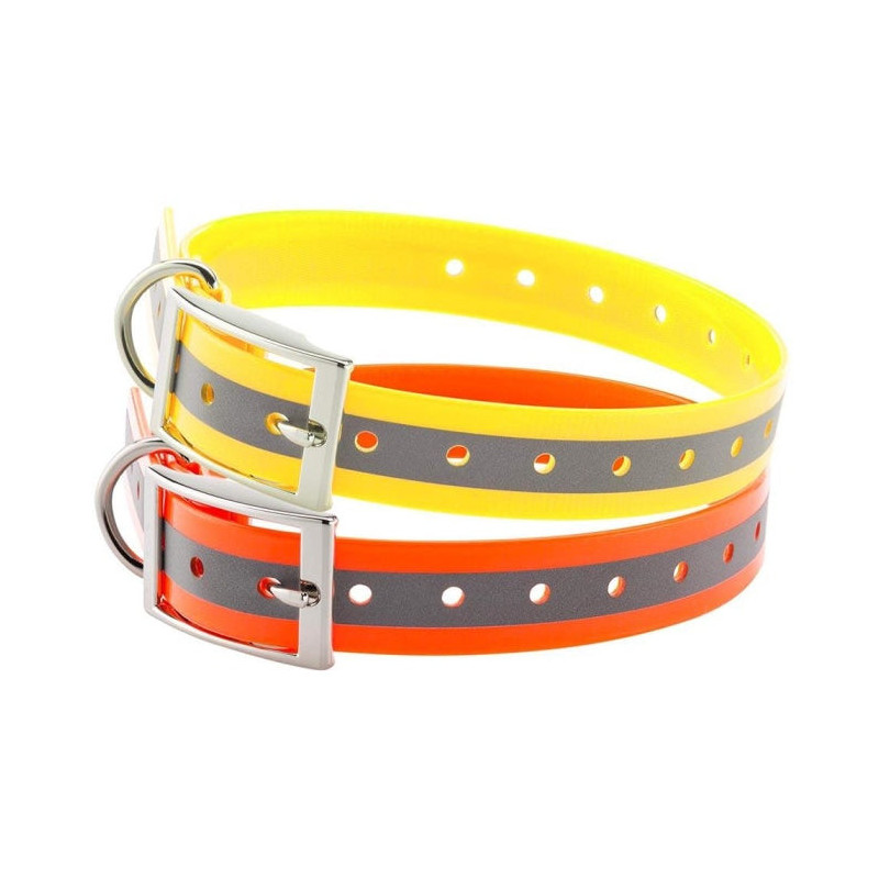 Collier pour chien Country Fluo réfléchissant - 2.5 x 60 cm