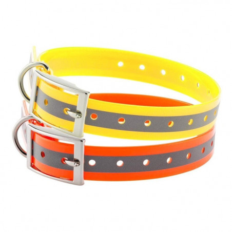 Collier pour chien Country Fluo réfléchissant - 2.5 x 60 cm