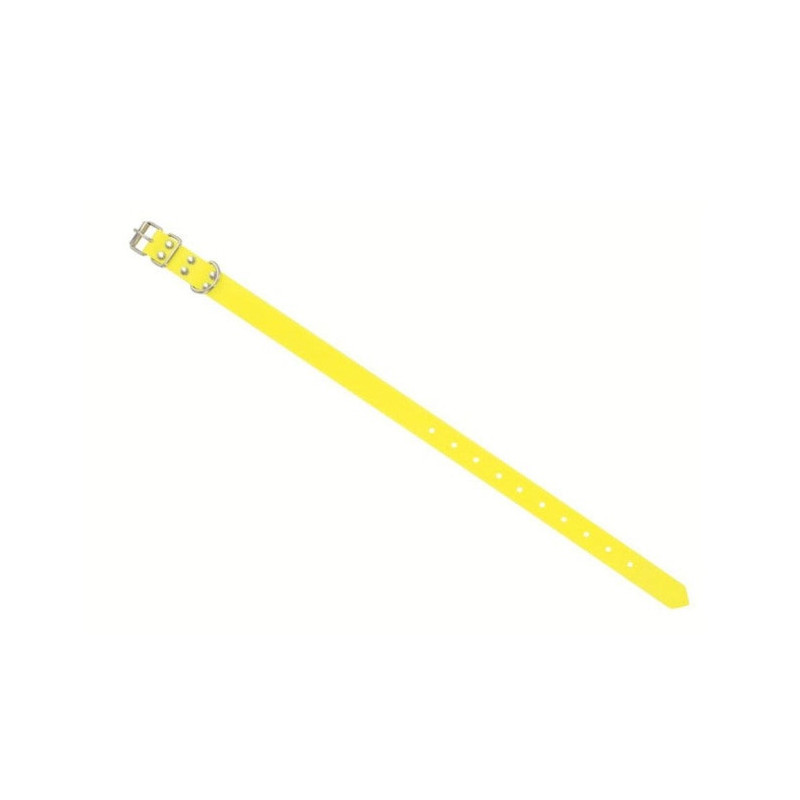 Collier pvc Fuzyon 2 boucles - Jaune Fluo