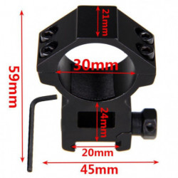 Colliers ChasseTir.com 30 mm - Rail 21 mm