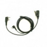 Cordon Waldberg pour Casque Anti-Bruit Compatible PELTOR avec Micro Switch P9