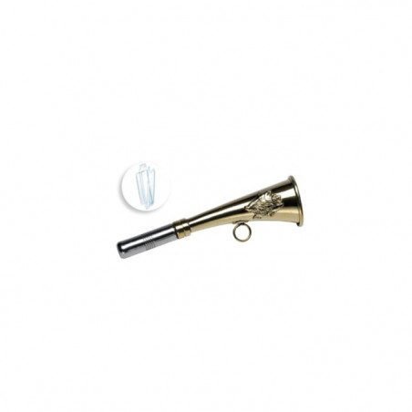 Corne d'appel Januel en Laiton décor sanglier - 16 cm