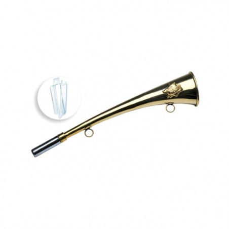 Corne d'appel Januel en Laiton décor sanglier - 25 cm