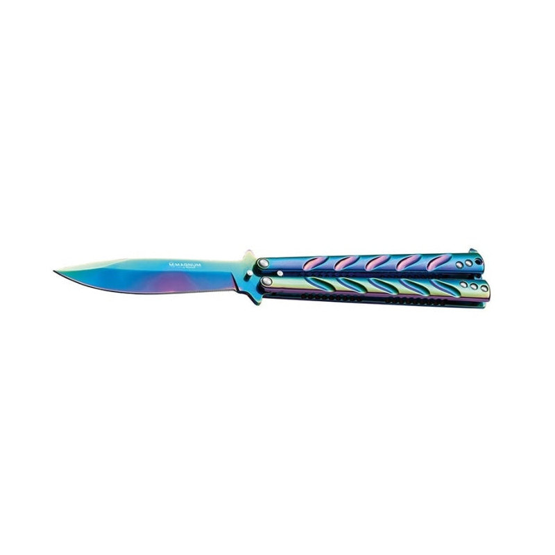Couteau Boker Magnum Balisong Rainbow - Lame 102mm