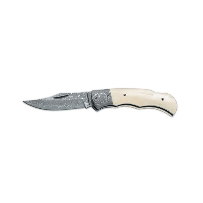Couteau Boker Magnum Damascus Bone - Lame 78mm
