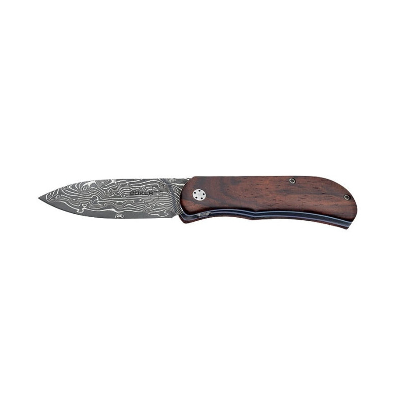 Couteau Boker Plus Exskelibur II - Cocobolo Damascus - Lame 70mm