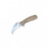 Couteau Honey Badger Claw Small Tan Serrated - Lame 71mm