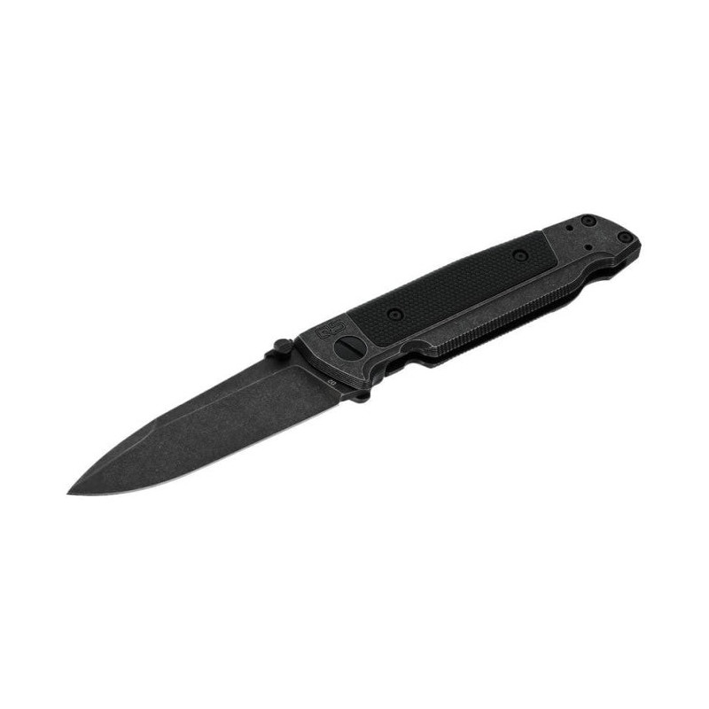 Couteau pliant Walther Q5 Steel Frame Folder blackswash serrated