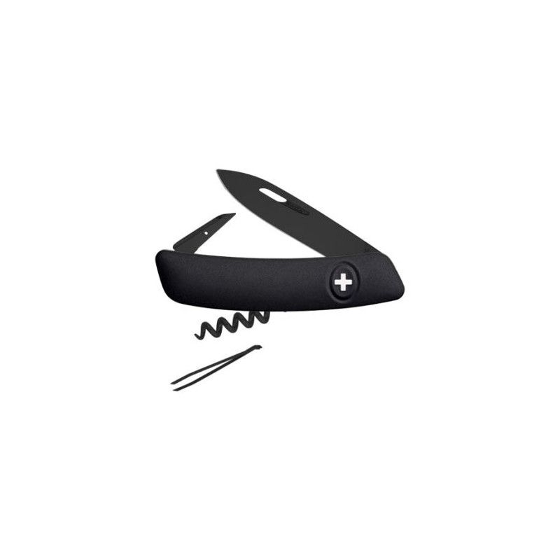 Couteau Suisse Swiza D01 ALLBLACK - 6 Fonctions
