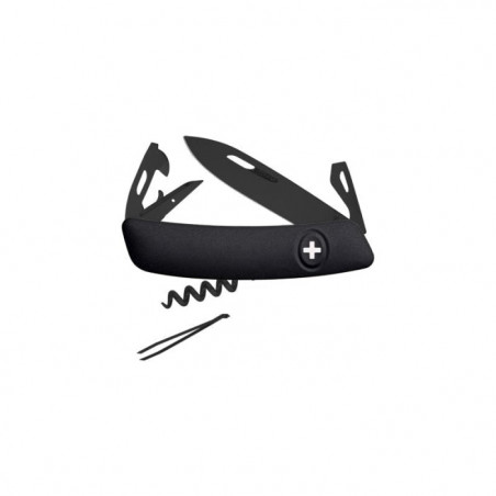 Couteau Suisse Swiza D03 ALLBLACK - 11 Fonctions