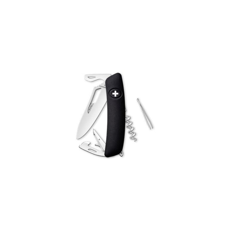 Couteau Suisse Swiza H03R Noir - 11 Fonctions