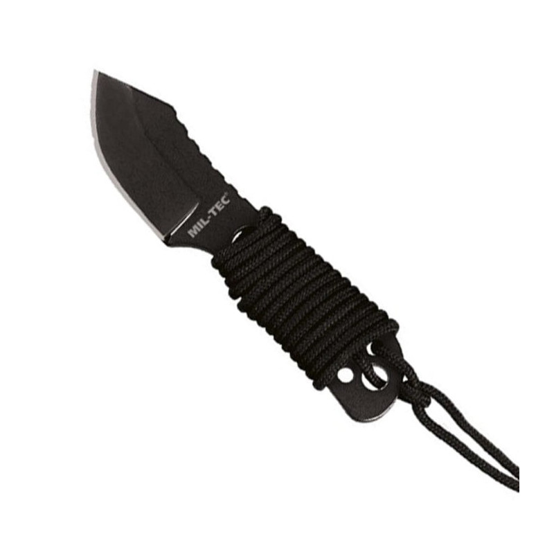 Couteau tactiques Miltec paracorde et étui rigide