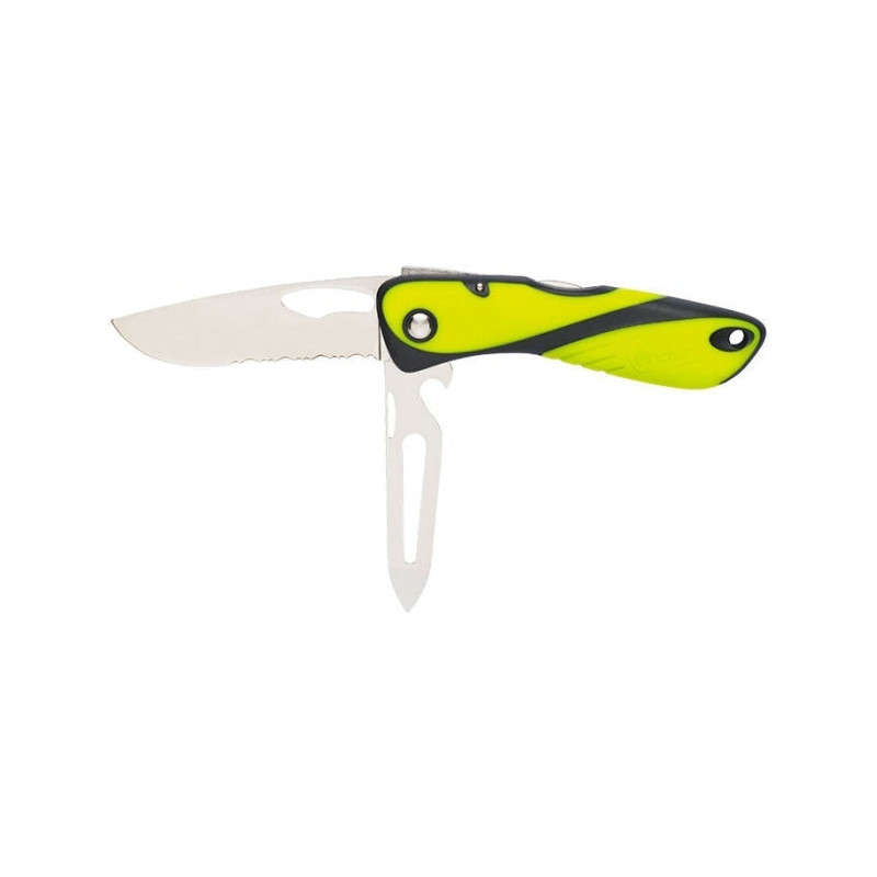 Couteau Wichard Offshore Lame Mixte et Epissoir Fluorescent - Lame 80mm