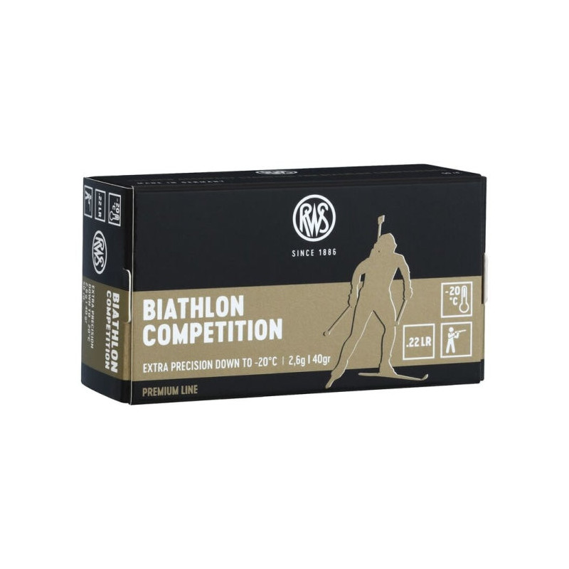 Cartouches RWS Biathlon Compétition - Cal. 22 LR