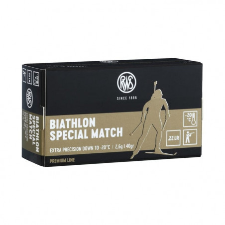Cartouches RWS Biathlon Special Match - Cal. 22 LR