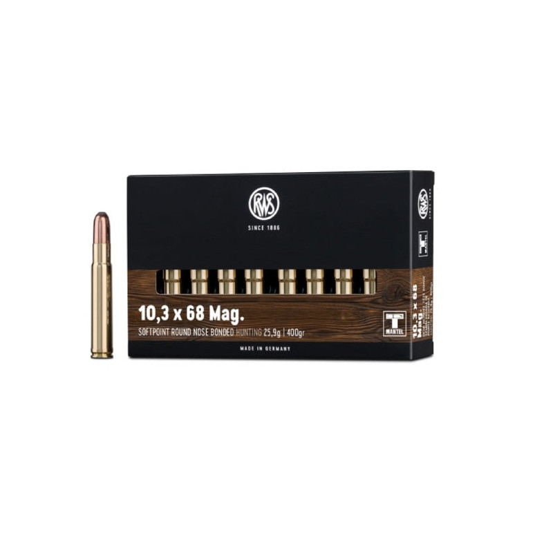 Cartouches RWS TM Bonded - Cal. 10.3x68 Mag