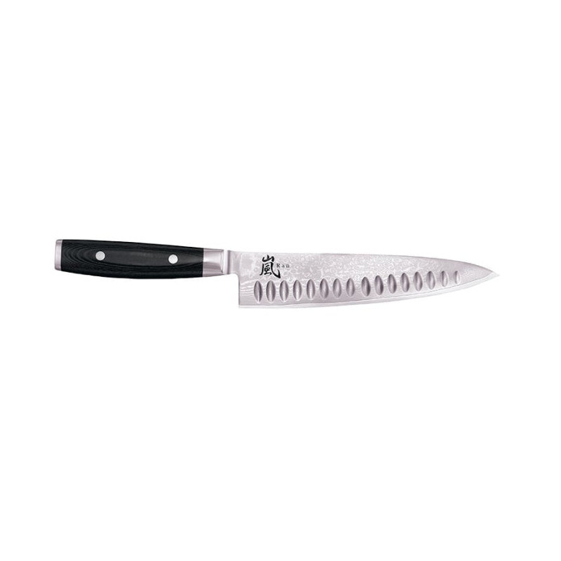 Couteau Yaxell RAN - Chef Alvéolé Damas - Lame 200mm