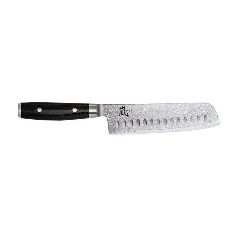 Couteau Yaxell RAN - Nakiri Alvéolé Damas - Lame 180mm