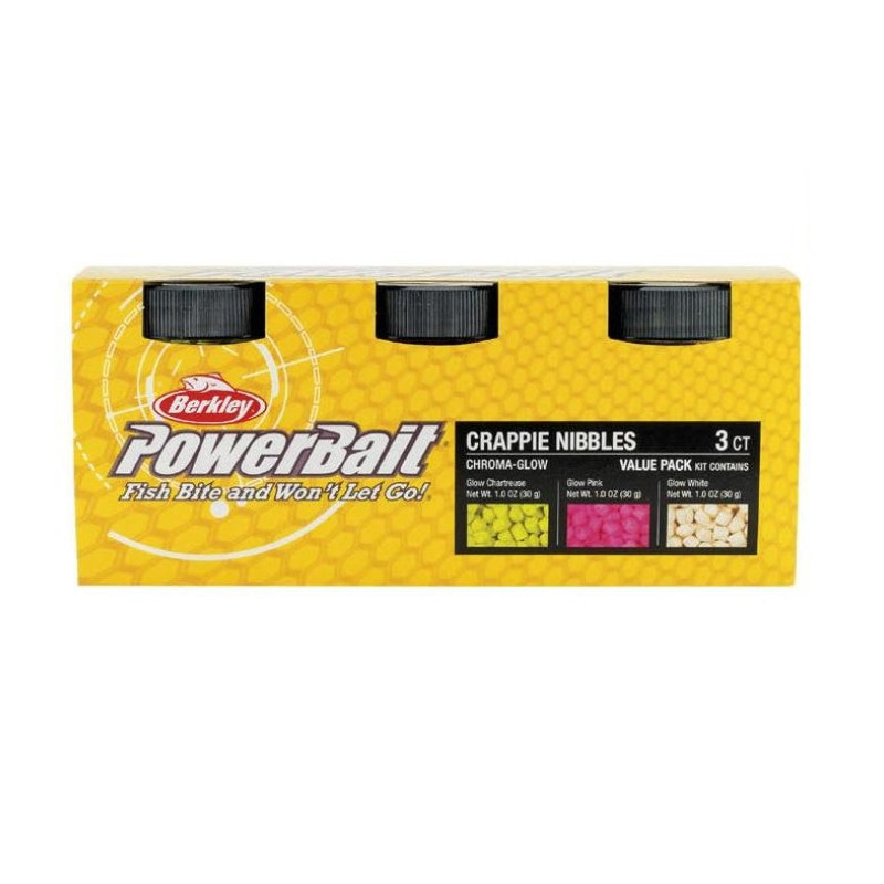 DP23 - Assortiment D'eches à Truite Berkley Powerbait ChromaGlow Crappie