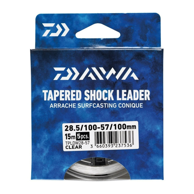 DP23 - Bas de ligne Daiwa Arraché Surf Taper Leader 15 m - Translucide