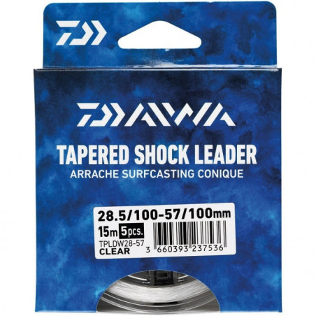 DP23 - Bas de ligne Daiwa Arraché Surf Taper Leader 15 m - Translucide