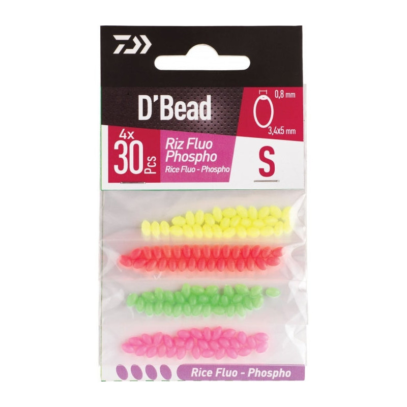 DP23 - Combo Perles Riz Fluo Phospho Daiwa D'Bead
