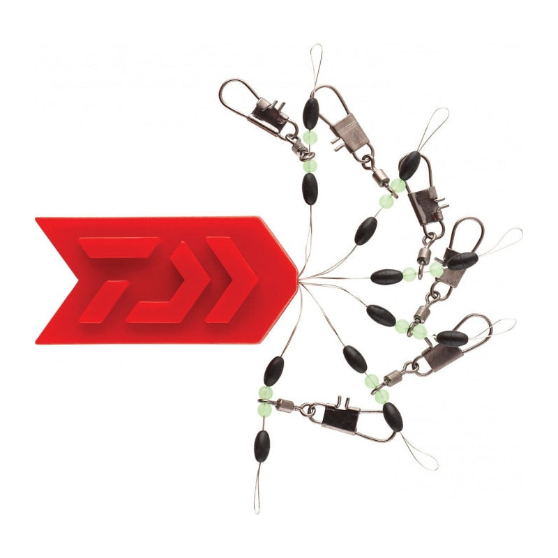 DP23 - Kit Fixation empile réglable Daiwa - Émerillons agrafe