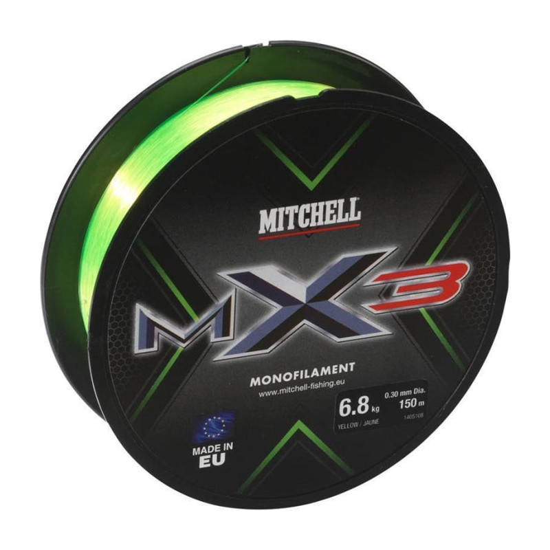 DP23 - Nylon Mitchell MX3 Low vis Jaune - 150 m