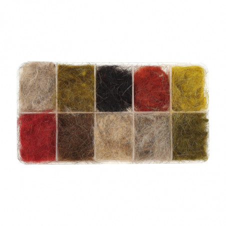 Dubbing lièvre MDC poils longs - Assortiment
