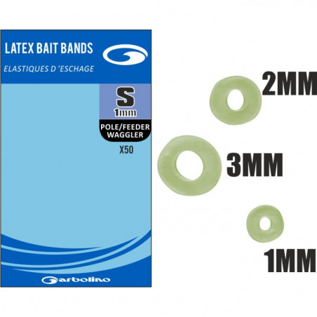 Élastique d'eschage Garbolino - Latex Bait Bands - Par 50