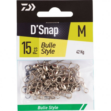 Émerillons Daiwa à agrafe Bulle Style