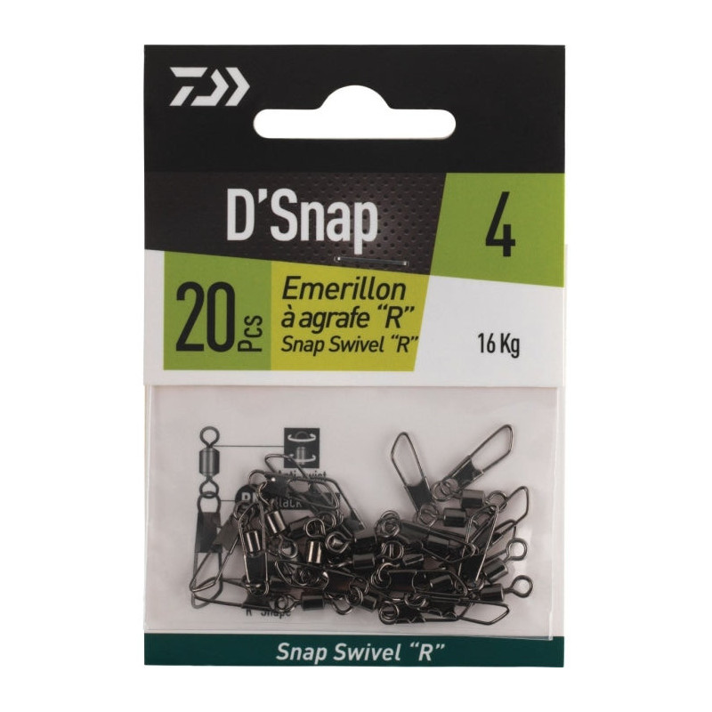 Émerillons Daiwa à agrafe Snap Swivel R