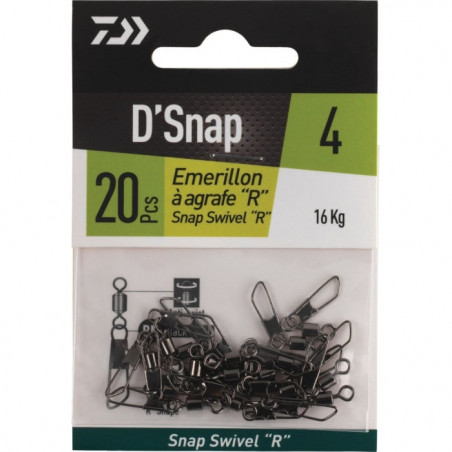 Émerillons Daiwa à agrafe Snap Swivel R