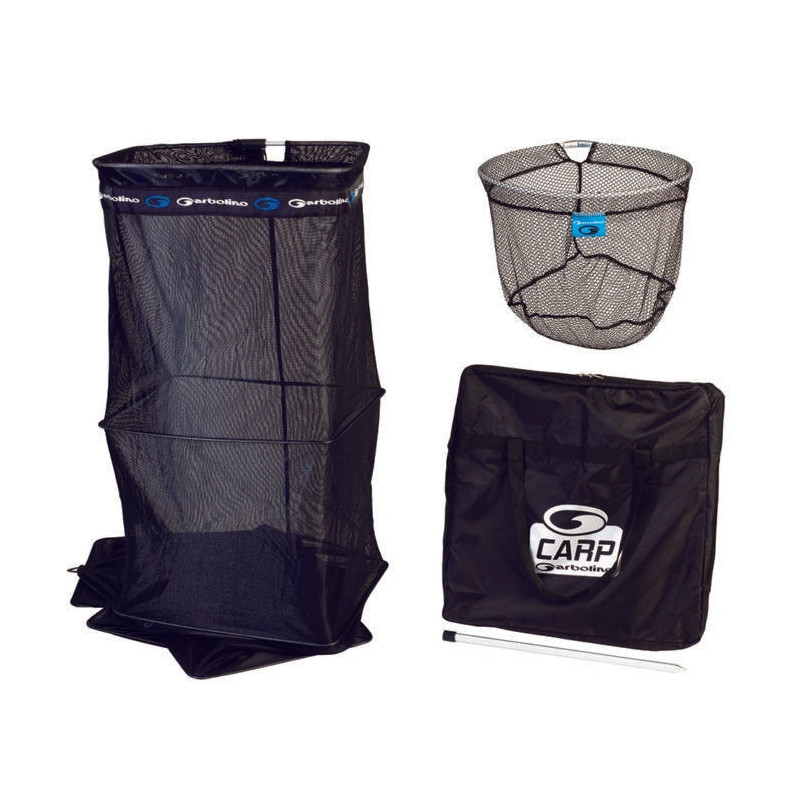 Ensemble Carp Garbolino Bourriche rectangulaire Pique Tête carp Sac à bourriche
