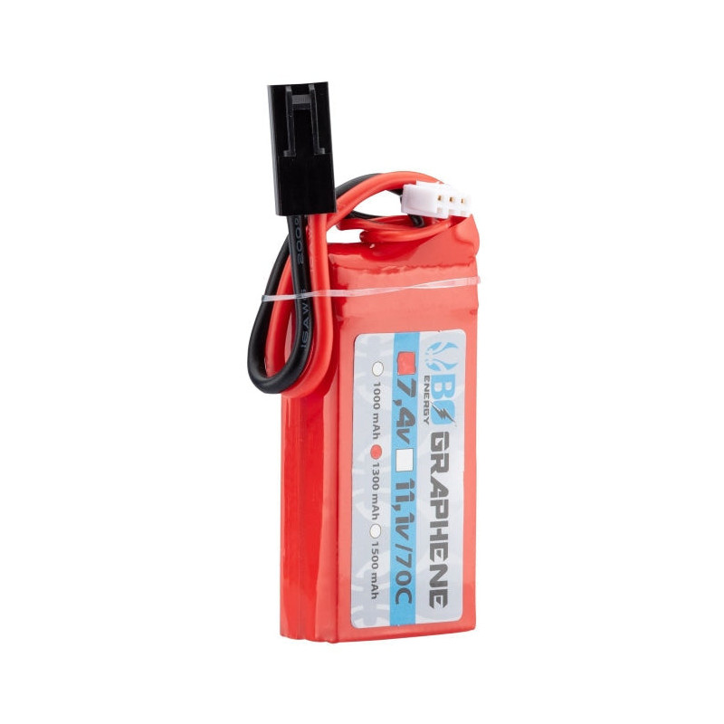 1 stick batterie Graphene 2S 7.4V 1300mAh 70C Lipo
