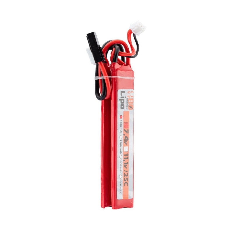 2 sticks batterie Lipo 2S 7.4V 1000mAh 25C