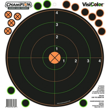 5 Cibles Adhésives Champion Pastilles Intégrées - Diam 1*20cm
