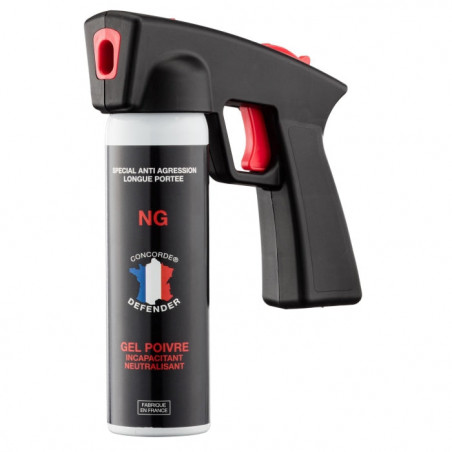 Aérosol Concorde Defender Gel Poivre avec Poignée - 100 ml - Nouvelle génération