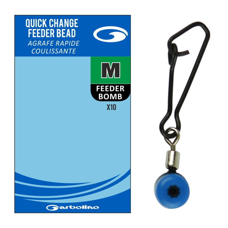 Agrafe rapide Garbolino coulissante - Quick Chnage Fedder Beads