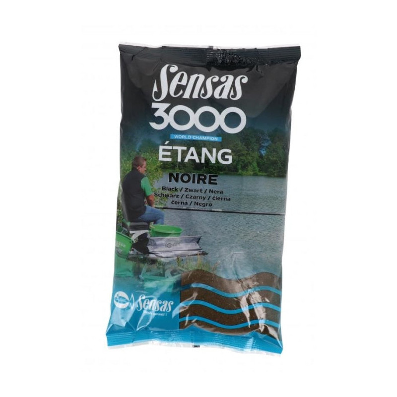 Amorce Sensas 3000 Étang Noire - 1 kg