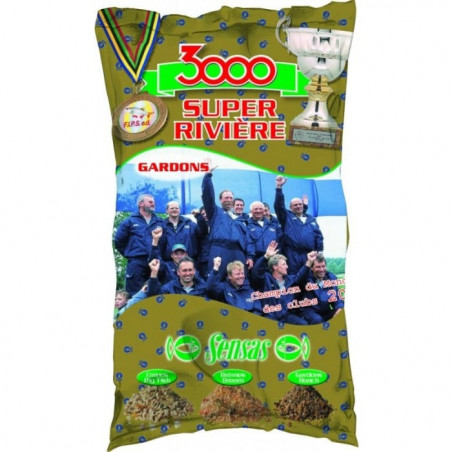 Amorce Sensas 3000 Super Riviere Gros Gardons - 1 kg