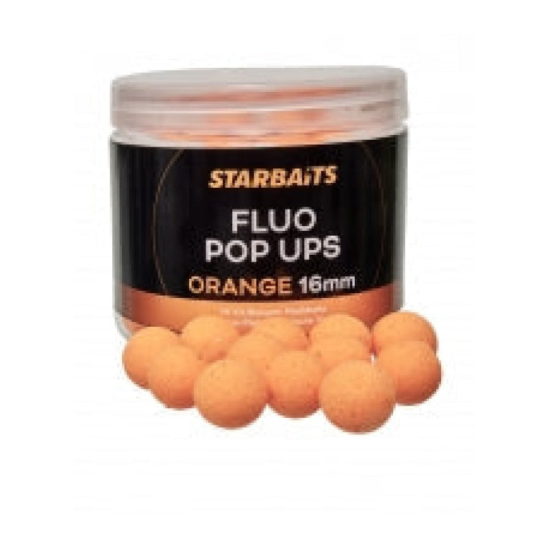Appât Fluo Pop Ups Orange 16mm - Starbaits - 70gr