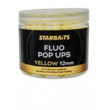 Appât Fluo Pop ups Yellow 12mm - Starbaits - 70rg