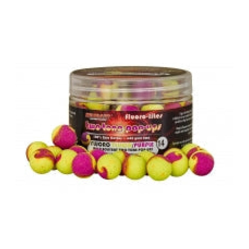 Appât Fluorolite Pop Up 2 tone 14mm - Starbaits - Yel/Pu 60g